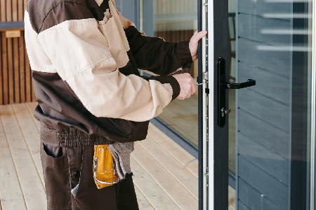 Cleaning And Polishing Glass Door Installation in Orlando, FL